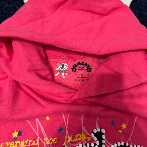 Sp5der P*NK V2 Hoodie Pink Young Thug Size Large - Picture 2 of 3